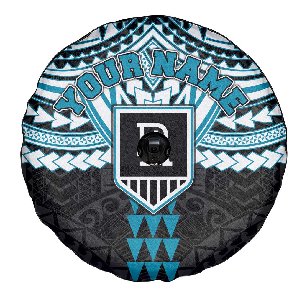 Personalized Port Adelaide Power Spare Tire Cover Polynesian Tribal Pattern Heritage Football