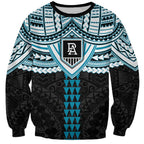 Personalized Port Adelaide Power Sweatshirt Polynesian Tribal Pattern Heritage Football