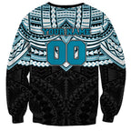Personalized Port Adelaide Power Sweatshirt Polynesian Tribal Pattern Heritage Football