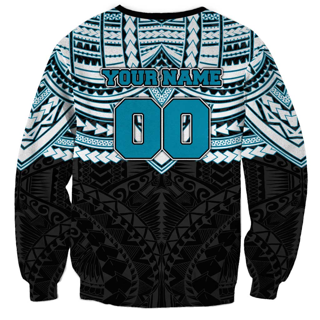 Personalized Port Adelaide Power Sweatshirt Polynesian Tribal Pattern Heritage Football