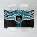 Personalized Port Adelaide Power Tablecloth Polynesian Tribal Pattern Heritage Football