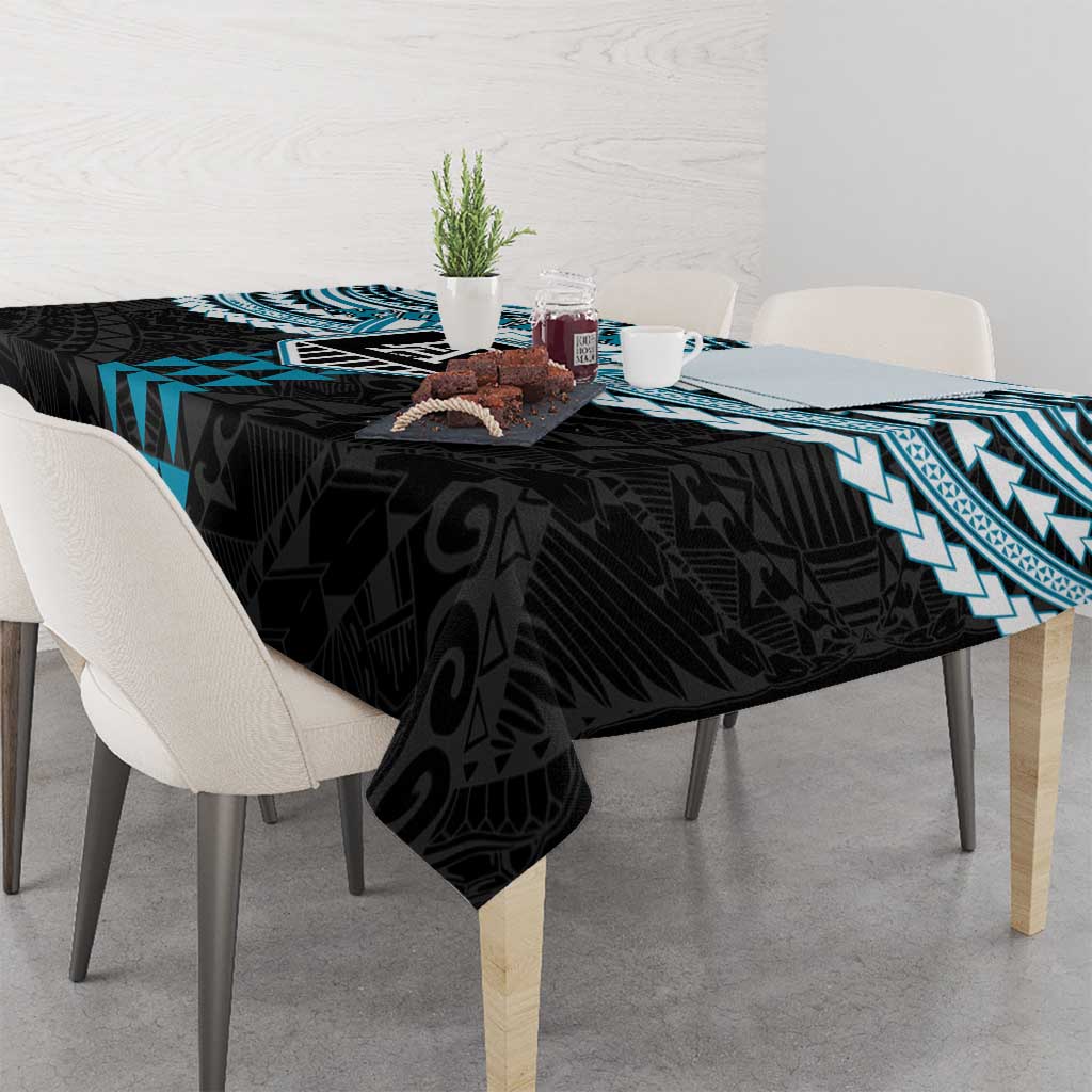 Personalized Port Adelaide Power Tablecloth Polynesian Tribal Pattern Heritage Football
