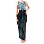 Personalized Port Adelaide Power Tank Maxi Dress Polynesian Tribal Pattern Heritage Football
