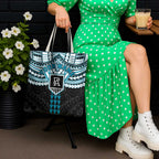 Personalized Port Adelaide Power Tote Bag Polynesian Tribal Pattern Heritage Football