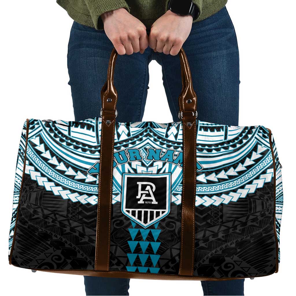 Personalized Port Adelaide Power Travel Bag Polynesian Tribal Pattern Heritage Football