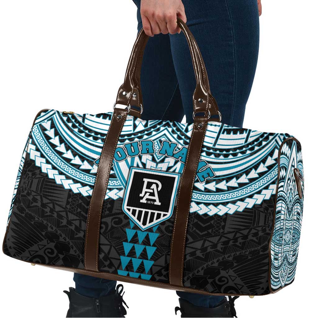 Personalized Port Adelaide Power Travel Bag Polynesian Tribal Pattern Heritage Football