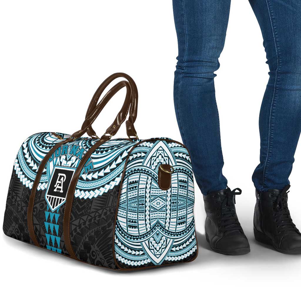 Personalized Port Adelaide Power Travel Bag Polynesian Tribal Pattern Heritage Football