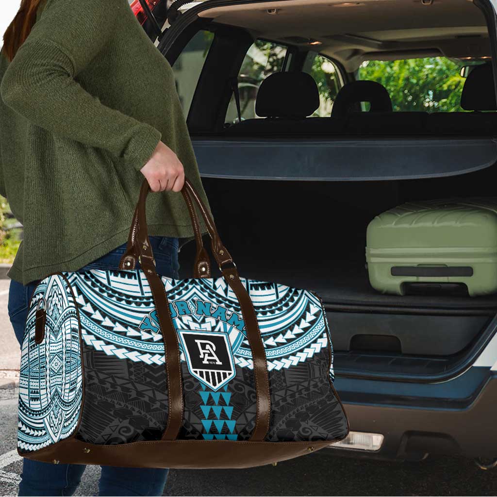 Personalized Port Adelaide Power Travel Bag Polynesian Tribal Pattern Heritage Football
