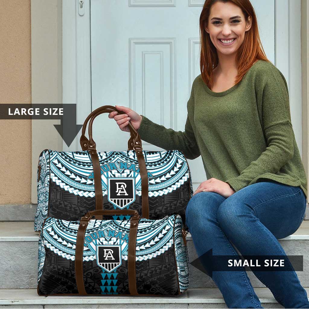 Personalized Port Adelaide Power Travel Bag Polynesian Tribal Pattern Heritage Football