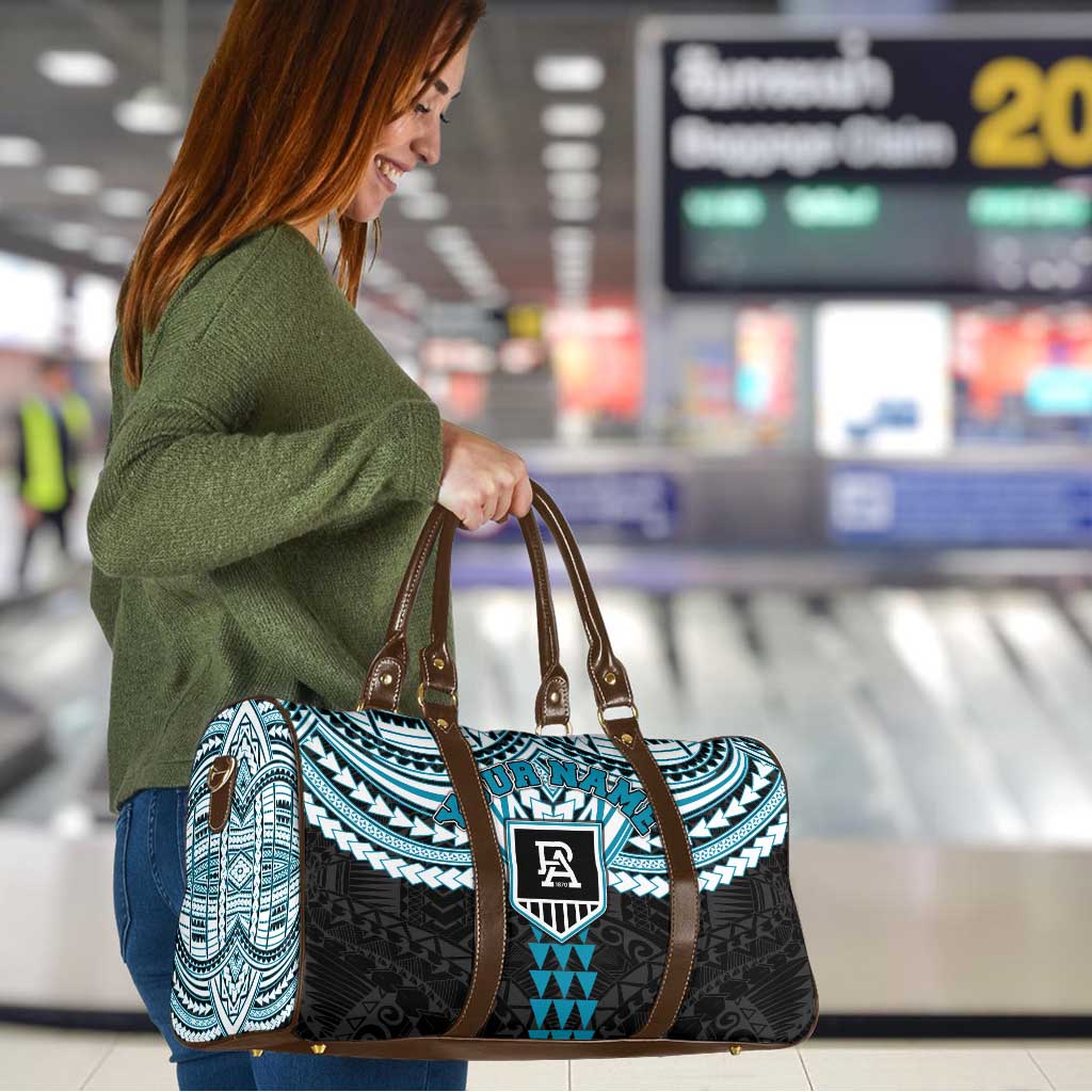 Personalized Port Adelaide Power Travel Bag Polynesian Tribal Pattern Heritage Football