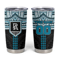 Personalized Port Adelaide Power Tumbler Cup Polynesian Tribal Pattern Heritage Football