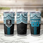 Personalized Port Adelaide Power Tumbler Cup Polynesian Tribal Pattern Heritage Football