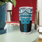 Personalized Port Adelaide Power Tumbler Cup Polynesian Tribal Pattern Heritage Football