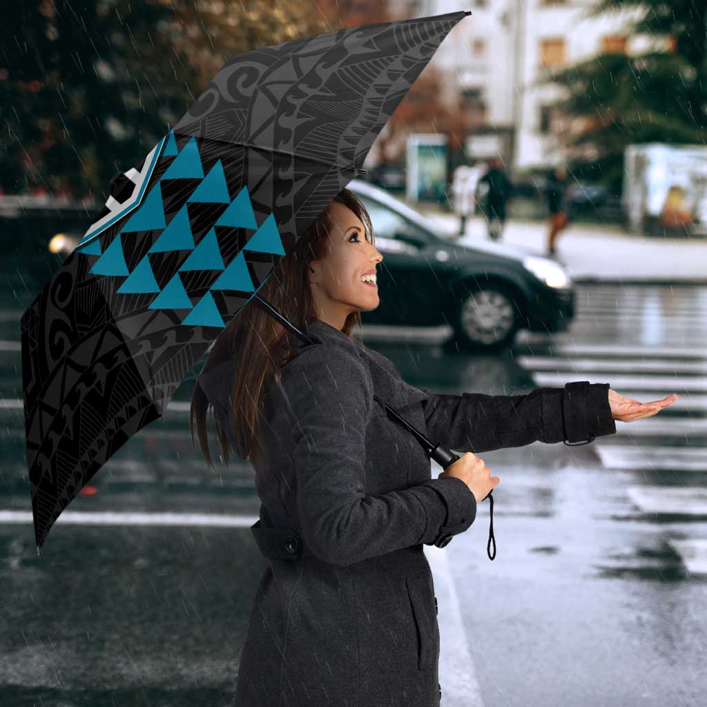 Personalized Port Adelaide Power Umbrella Polynesian Tribal Pattern Heritage Football