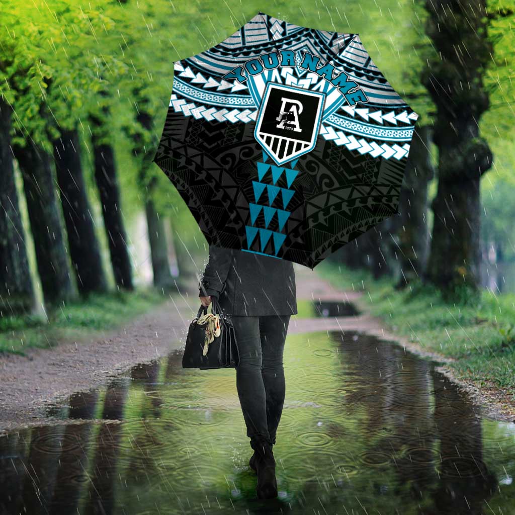 Personalized Port Adelaide Power Umbrella Polynesian Tribal Pattern Heritage Football