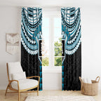 Personalized Port Adelaide Power Window Curtain Polynesian Tribal Pattern Heritage Football