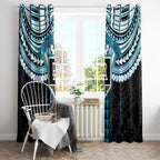 Personalized Port Adelaide Power Window Curtain Polynesian Tribal Pattern Heritage Football