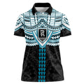 Personalized Port Adelaide Power Women Polo Shirt Polynesian Tribal Pattern Heritage Football