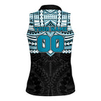Personalized Port Adelaide Power Women Sleeveless Polo Shirt Polynesian Tribal Pattern Heritage Football