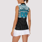 Personalized Port Adelaide Power Women Sleeveless Polo Shirt Polynesian Tribal Pattern Heritage Football