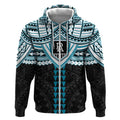 Personalized Port Adelaide Power Zip Hoodie Polynesian Tribal Pattern Heritage Football