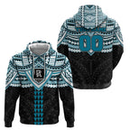 Personalized Port Adelaide Power Zip Hoodie Polynesian Tribal Pattern Heritage Football