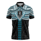 Personalized Port Adelaide Power Zipper Polo Shirt Polynesian Tribal Pattern Heritage Football