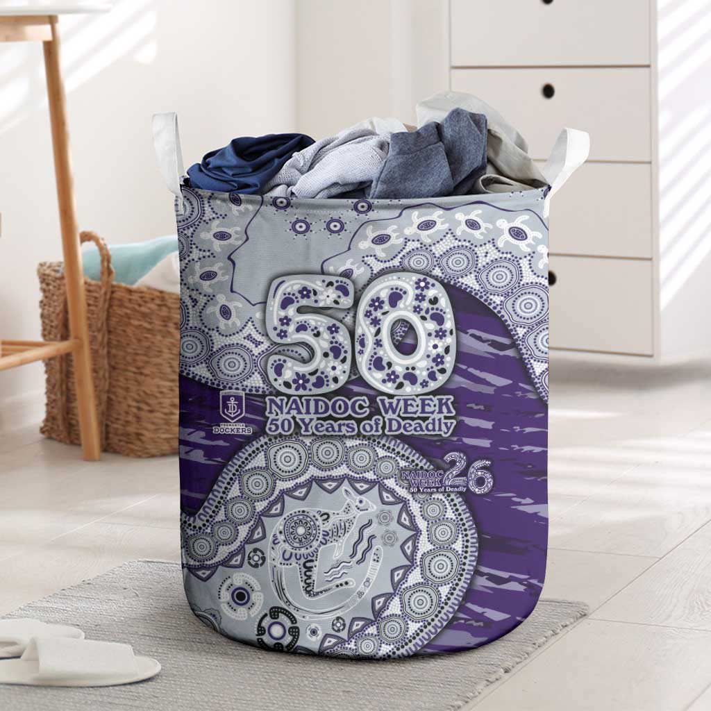 Fremantle Dockers NAIDOC Week 2026 Laundry Basket Australian Aboriginal Dot Art Dreamtime Pattern Style