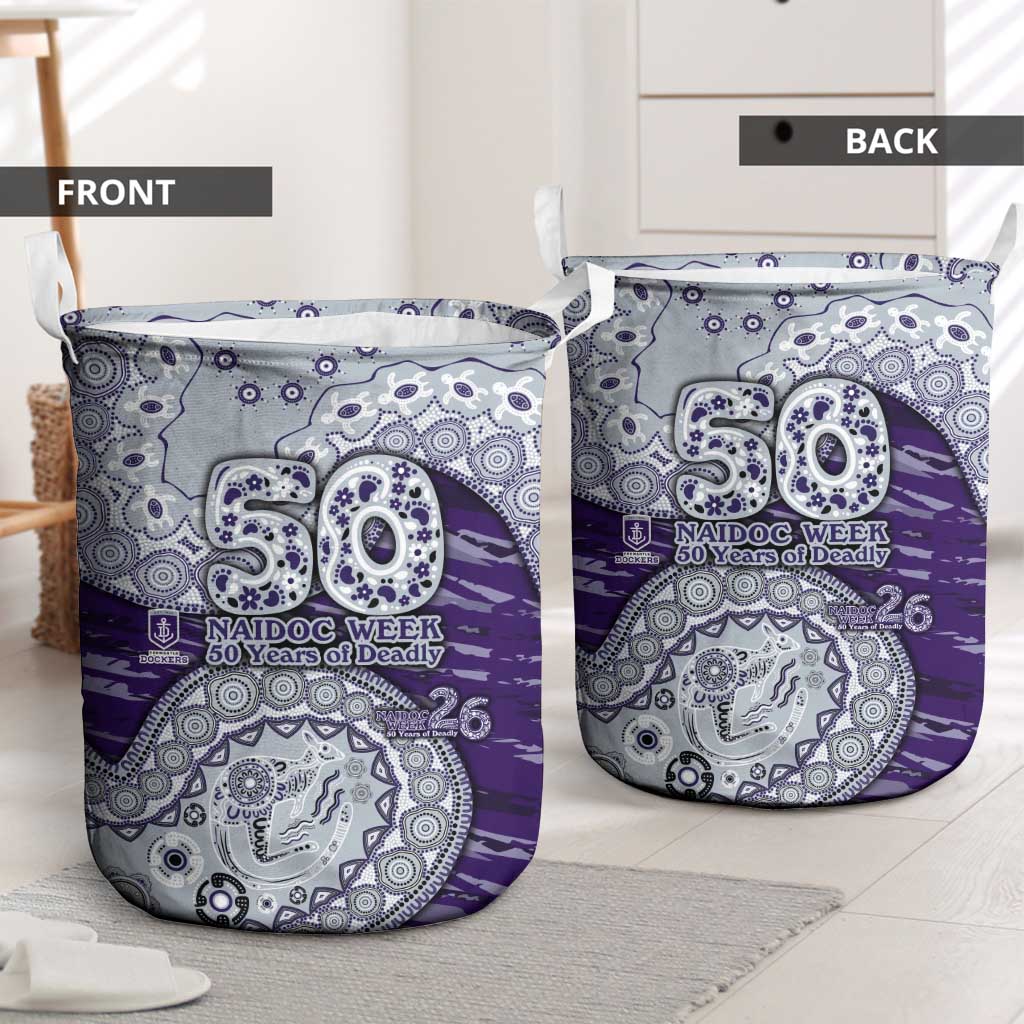 Fremantle Dockers NAIDOC Week 2026 Laundry Basket Australian Aboriginal Dot Art Dreamtime Pattern Style