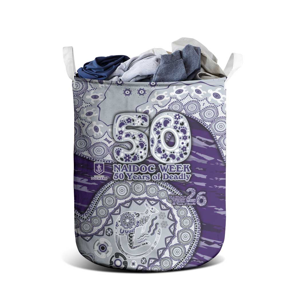 Fremantle Dockers NAIDOC Week 2026 Laundry Basket Australian Aboriginal Dot Art Dreamtime Pattern Style