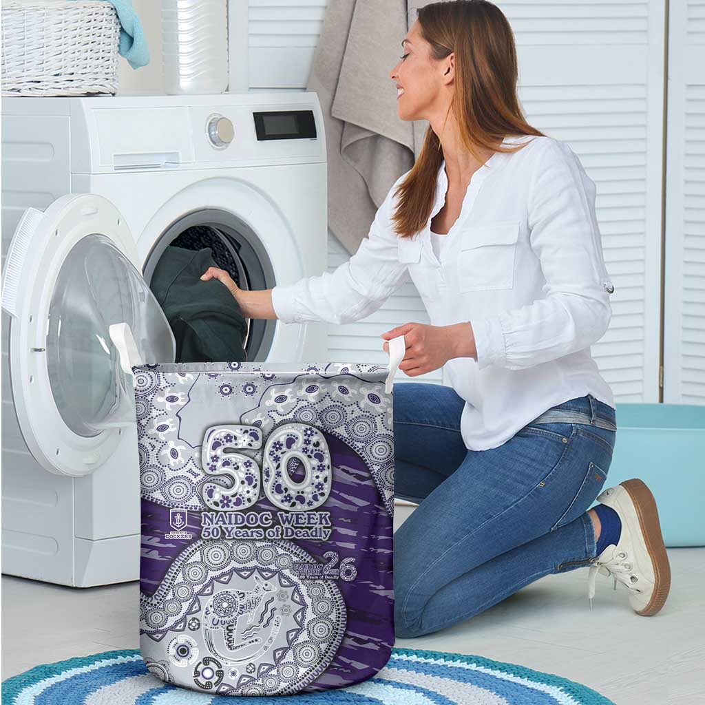 Fremantle Dockers NAIDOC Week 2026 Laundry Basket Australian Aboriginal Dot Art Dreamtime Pattern Style