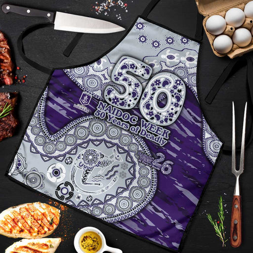 Fremantle Dockers NAIDOC Week 2026 Apron Australian Aboriginal Dot Art Dreamtime Pattern Style