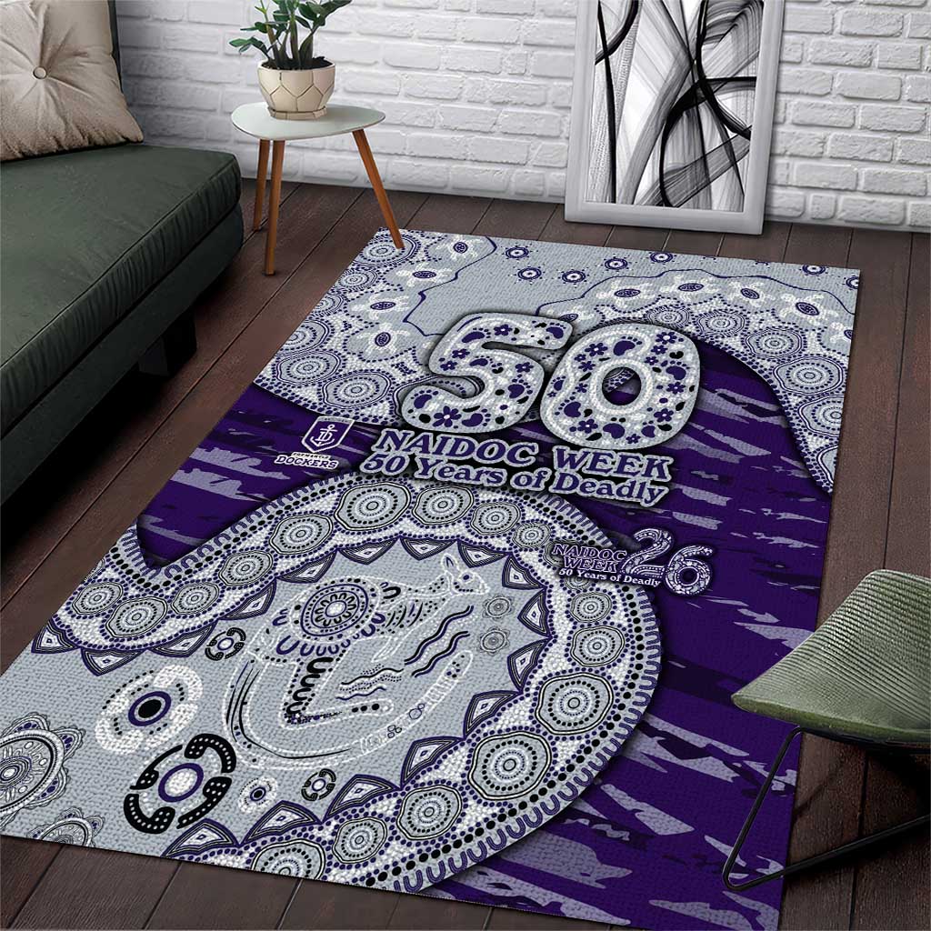 Fremantle Dockers NAIDOC Week 2026 Area Rug Australian Aboriginal Dot Art Dreamtime Pattern Style