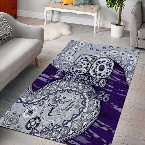 Fremantle Dockers NAIDOC Week 2026 Area Rug Australian Aboriginal Dot Art Dreamtime Pattern Style