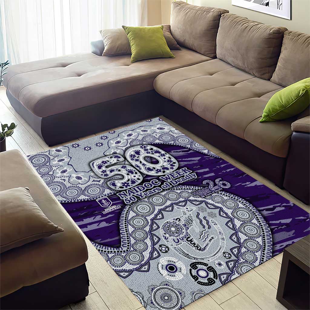 Fremantle Dockers NAIDOC Week 2026 Area Rug Australian Aboriginal Dot Art Dreamtime Pattern Style