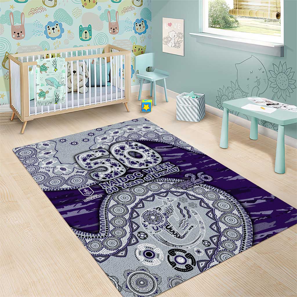 Fremantle Dockers NAIDOC Week 2026 Area Rug Australian Aboriginal Dot Art Dreamtime Pattern Style