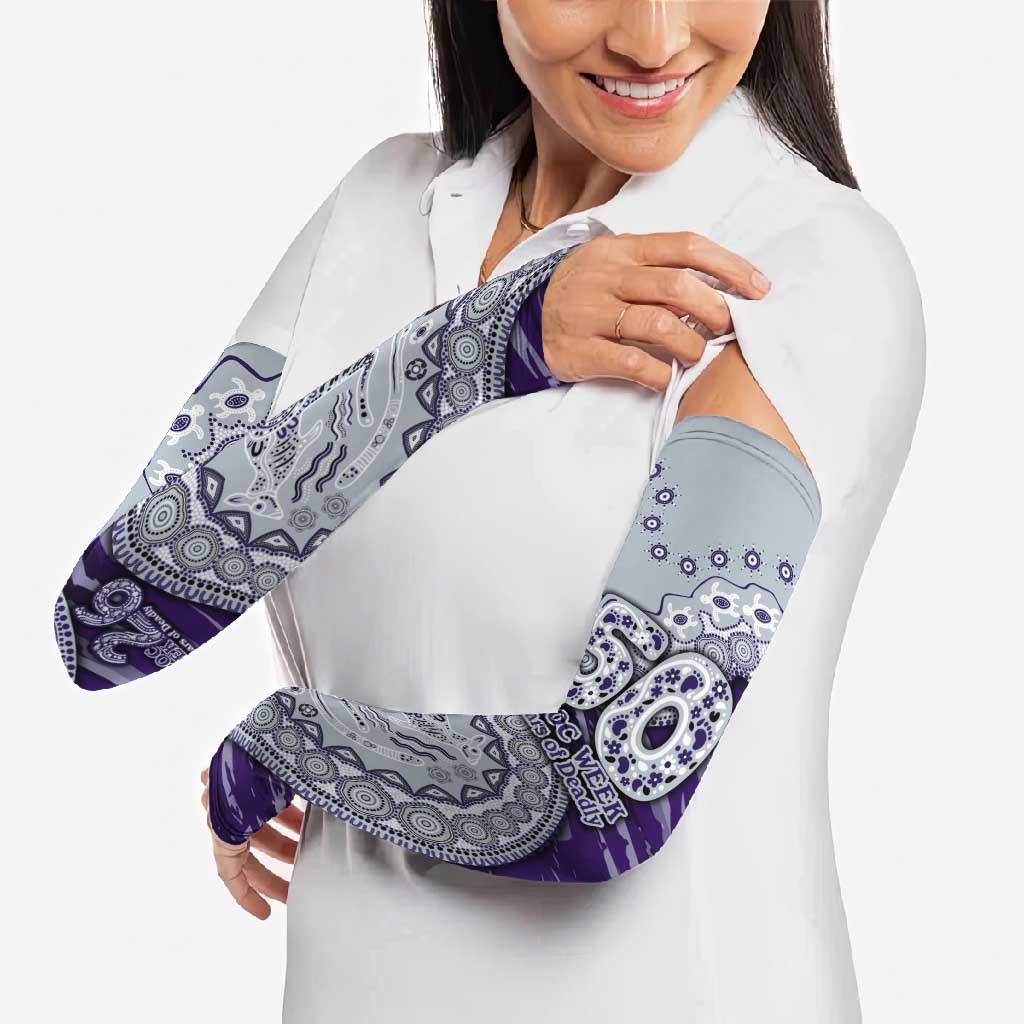 Fremantle Dockers NAIDOC Week 2026 Arm Sleeves Australian Aboriginal Dot Art Dreamtime Pattern Style