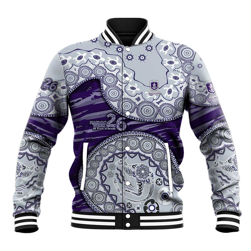 Fremantle Dockers NAIDOC Week 2026 Baseball Jacket Australian Aboriginal Dot Art Dreamtime Pattern Style
