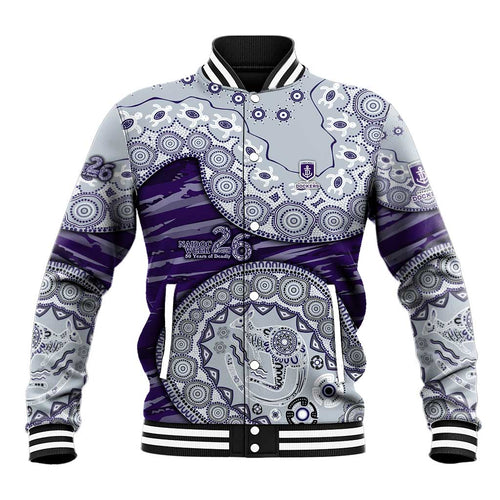 Fremantle Dockers NAIDOC Week 2026 Baseball Jacket Australian Aboriginal Dot Art Dreamtime Pattern Style
