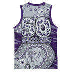 Fremantle Dockers NAIDOC Week 2026 Basketball Jersey Australian Aboriginal Dot Art Dreamtime Pattern Style