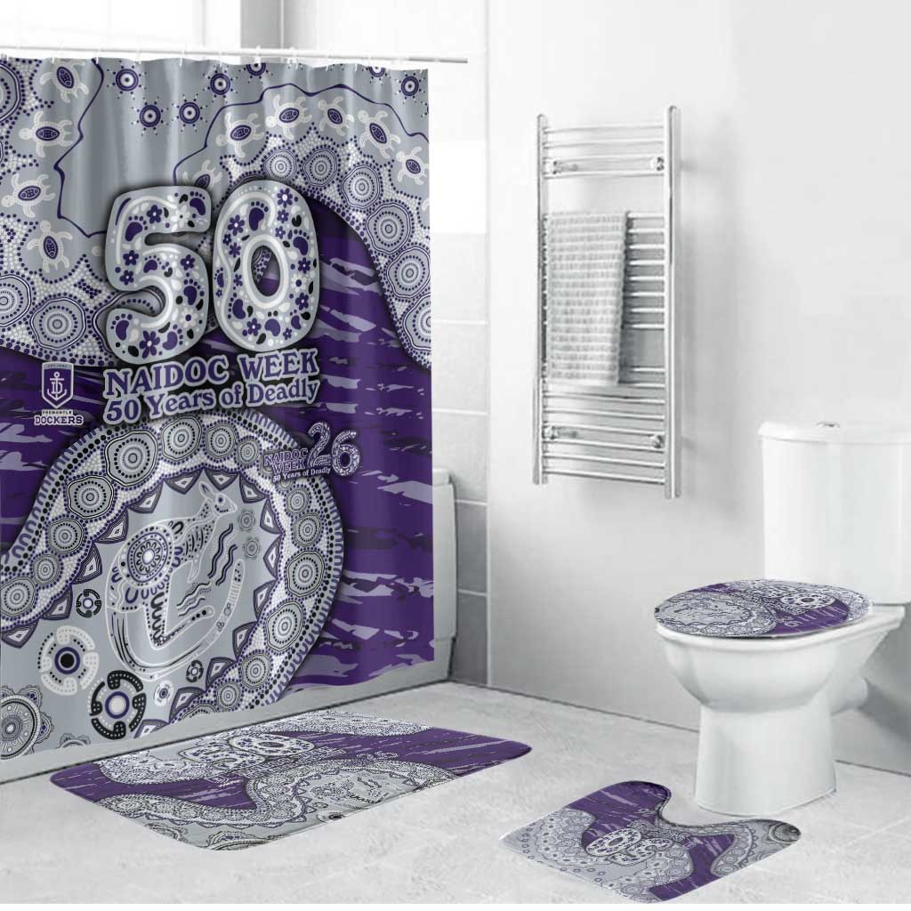Fremantle Dockers NAIDOC Week 2026 Bathroom Set Australian Aboriginal Dot Art Dreamtime Pattern Style
