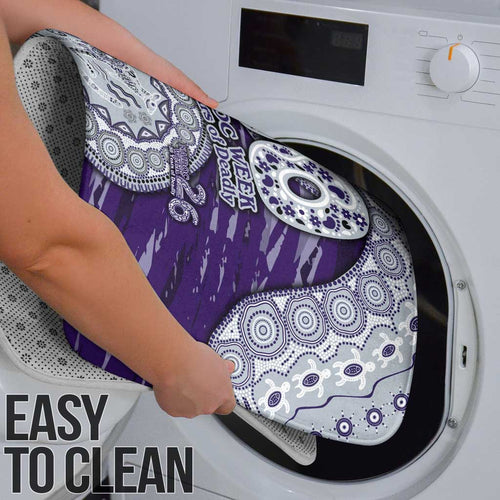 Fremantle Dockers NAIDOC Week 2026 Bathroom Set Australian Aboriginal Dot Art Dreamtime Pattern Style