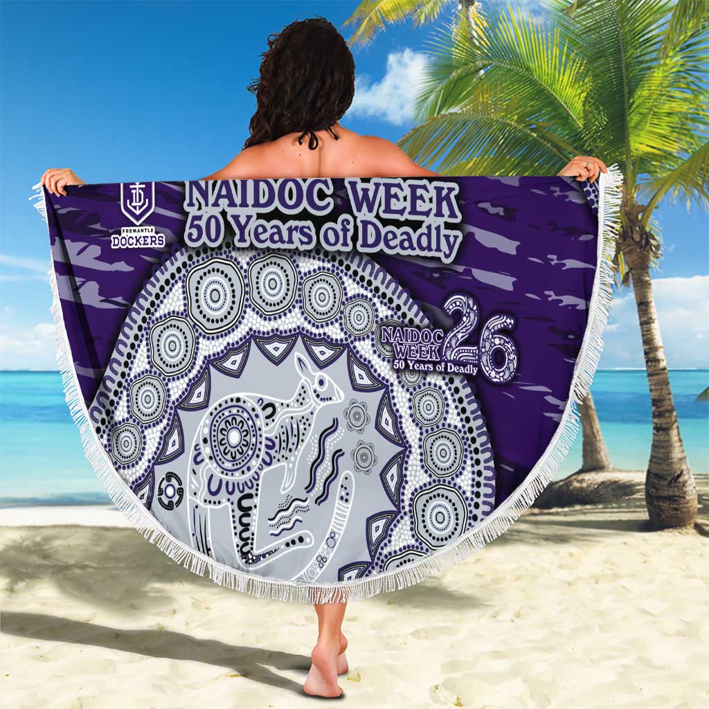 Fremantle Dockers NAIDOC Week 2026 Beach Blanket Australian Aboriginal Dot Art Dreamtime Pattern Style