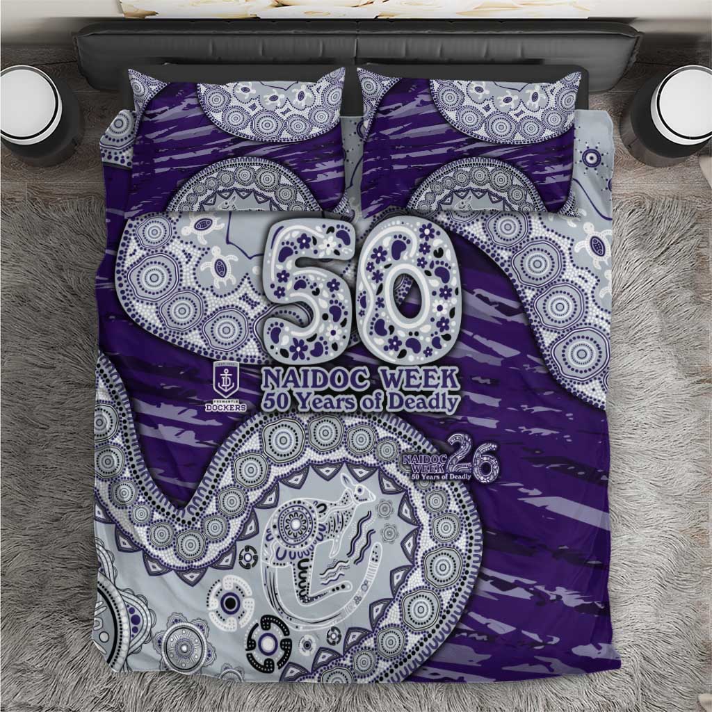 Fremantle Dockers NAIDOC Week 2026 Bedding Set Australian Aboriginal Dot Art Dreamtime Pattern Style
