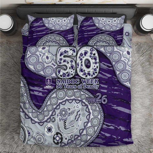Fremantle Dockers NAIDOC Week 2026 Bedding Set Australian Aboriginal Dot Art Dreamtime Pattern Style