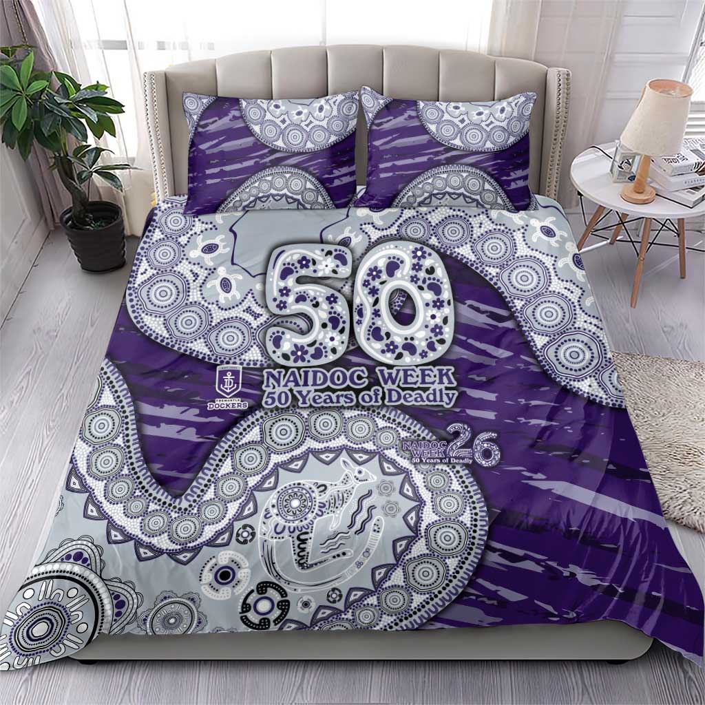 Fremantle Dockers NAIDOC Week 2026 Bedding Set Australian Aboriginal Dot Art Dreamtime Pattern Style