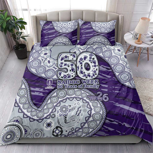 Fremantle Dockers NAIDOC Week 2026 Bedding Set Australian Aboriginal Dot Art Dreamtime Pattern Style