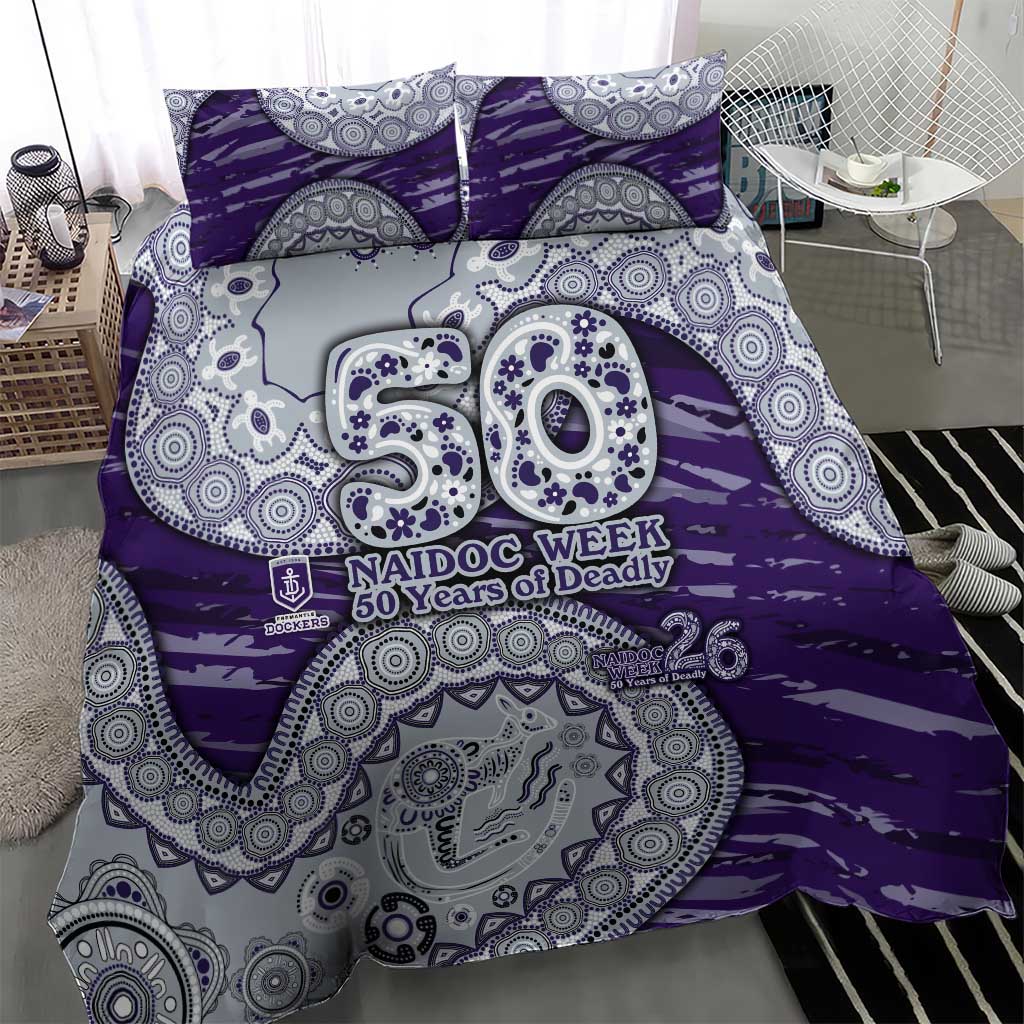 Fremantle Dockers NAIDOC Week 2026 Bedding Set Australian Aboriginal Dot Art Dreamtime Pattern Style