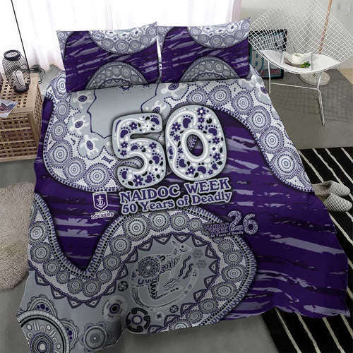 Fremantle Dockers NAIDOC Week 2026 Bedding Set Australian Aboriginal Dot Art Dreamtime Pattern Style