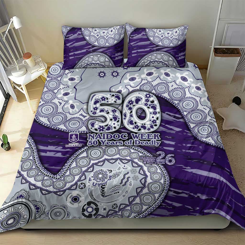 Fremantle Dockers NAIDOC Week 2026 Bedding Set Australian Aboriginal Dot Art Dreamtime Pattern Style